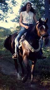 Debbie Warren Kostinec on her mare Sachie